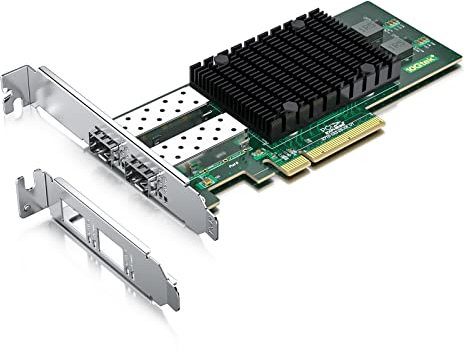 10Gtek 10Gb PCI-E NIC Network Card, Dual SFP+ Port, mit original Intel X710-BM2, PCI Express Ethernet LAN Adapter Support Windows Server/Windows/Linux/ESX, Compare to Intel X710-DA2
