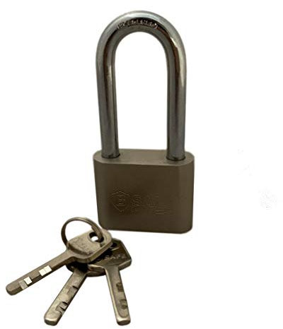 B-SAFE 40mm Vorhängeschloss mit Präzisions-Schließwerk | Sicherheitsschloss inkl. 3 Schlüsseln | Bügelschloss mit langem und ultrahartem Stahlbügel