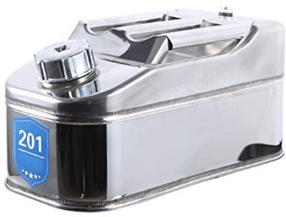 liangzishop Bidon à Carburant Acier Inoxydable Carburant Essence Diesel Essence jerrican réservoir Conteneur de Sauvegarde avec Tuyau de Carburant Jerrican Essence (Size : 5L)