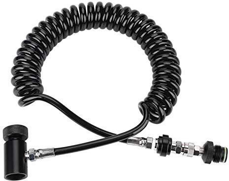 Kuuleyn Tuyau de Paintball, marqueur de Paintball Tuyau de vanne de Connexion de Cylindre de Bobine à Distance Tuyau ondulé pour réservoirs de co2 systèmes Hpa de 3000 psi et 4500 psi