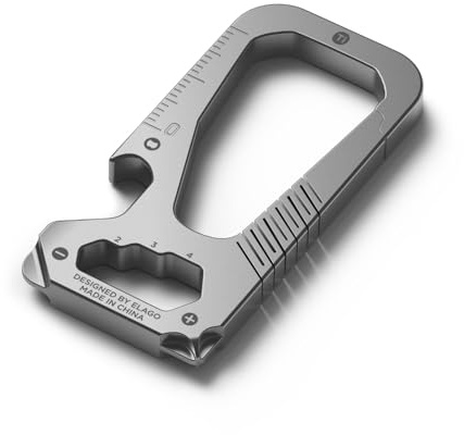 elago EDC-Multiverktyg i Titan med Karbinhake och Skruvmejsel