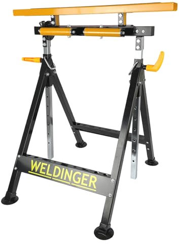 WELDINGER Multifunktions-Arbeitsbock höhenverstellbar drehbar Rollenbock V-Rollenbock Montagebock