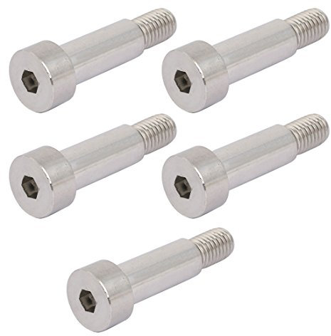 Ruilogod 304 Edelstahl Schulterbolzen 12mm Schulter Dia 30mm Schulterlänge M10 Thread 5 stücke