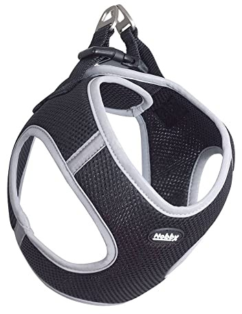 Nobby Mesh Geschirr Delight, schwarz, M: Brust: 38-43 cm, Bauch: 45-50 cm, 20 mm, 1 Stück