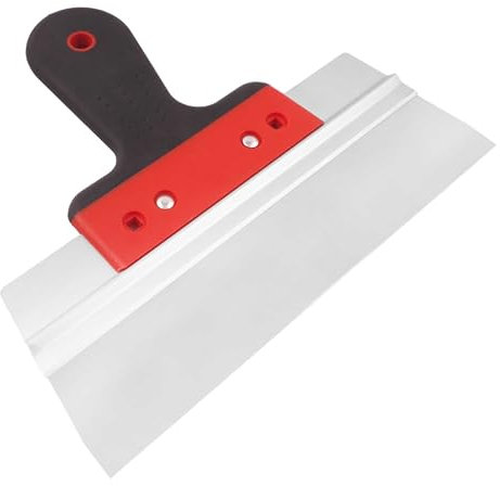 BAUSTER® Spatule de façade en acier inoxydable, taille 150-600 mm, raclette de surface avec poignée souple, outils nécessaires pour les travaux de rénovation (mastic de surface 350 mm)