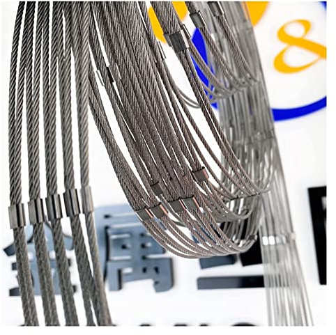 Drahtgitter Verzinkt Seilnetz Aus Edelstahl 304, Geflügelkäfignetz, Maschenloch 8 Cm, 2 Mm Drahtdurchmesser, Flexibles Fenster, Terrasse, Diebstahlschutz, Absturzsicherungsnetz ( Color : Silver-2mm di