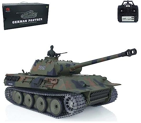 wheelfun Panther V RC-tank 1/16 Skala 7.0 metallversion Uppgradering RTR RC Tank 3819 modell 340° roterande infraröd torn strid