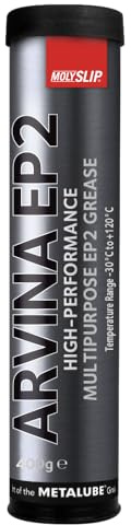 Molyslip ARVINA EP2 Multi-Purpose Grease Cartridge 400g - High Performance, High Temp Protection - Tube