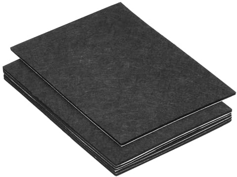 PATIKIL 8x6 Inch Lamp Base Felt, 6Pack 3mm Thickness Rectangle Felt Furniture Pad Soft Adhesive Non-slip Anti-scratch Backed Felt for Lamp Furniture DIY Craft, Black