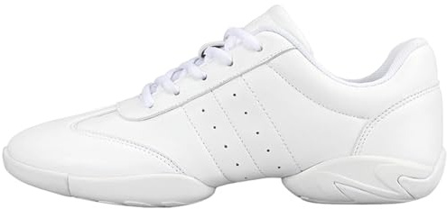 Mädchen Cheerleading Schuhe Geteilte Sohle Cheerleading Schuhe Wettbewerb Tennis Sneakers Atmungsaktiv Super Light White Cheer Schuhe für Frauen Sport Training Tennis Sneakers