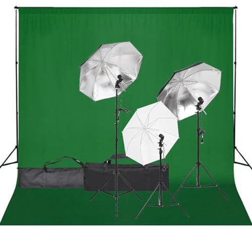 CIADAZ Fotostudio-Set mit Beleuchtung und Hintergrund, Fotostudio Set, Fotohintergrund, Hintergrund Fotostudio, Fotohintergrund Set, Hintergrundsystem,