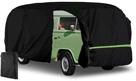 BONJUME Car Tarpaulin, Complete Car Cover Replacement for VW Type 2 T1 T2 T3 1950-1992, 300D Weatherproof UV Resistant, Full Exterior Coverage, Size: 180 * 74 * 76.5 Inches