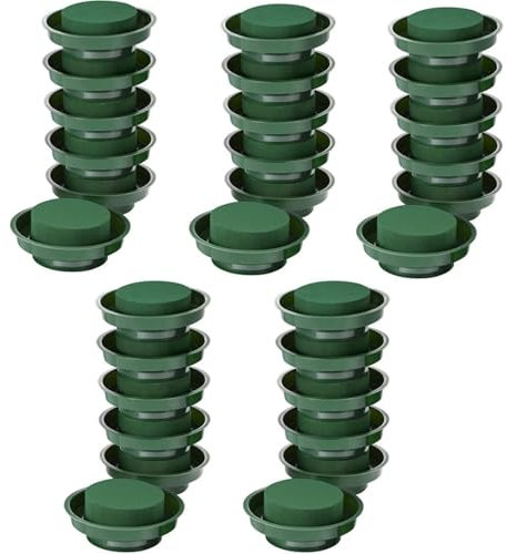 Cobenga Fioriera in schiuma, vassoio per fiore, blocco rotondo per composizioni floreali, cilindro umido, per matrimoni, fioristi