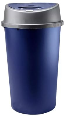 Vision4ever Navy Blue 45L Touch Top Trash Bin - Sleek and Modern Rubbish Bin with Touch-Activated Lid, Ideal for Home and Office Use