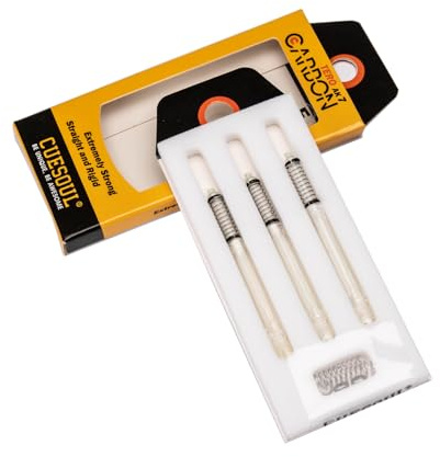 CUESOUL TERO AK7 Carbon-Dartschäfte/Schaft, schlank, integrierte Teleskopfeder, 3er-Set