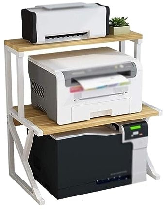GOOPEEG Regal für Drucker 3-stöckiger Druckerständer, Kleines Druckerregal, Desktop-Faxgerät-Regal Für Büro, Wohnzimmer, Kopierer, Scanner, Halterung Druckerhalter(A)