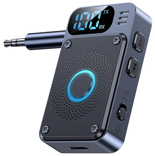 Receptor de transmisor Bluetooth 5.4 de 3,5 mm AUX RCA para avión de coche, adaptador inalámbrico, manos libres, llamada para TV, PC, auriculares, altavoz