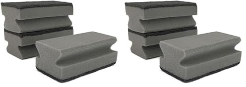 IDEA HOME Spugna per Pulizia 3 Pezzi - Spugna per Barbecue, Detergente per Barbecue, Detergente per Pentole - Spugna per la Pulizia della Griglia, Nero-Grigio (Confezione da 2)