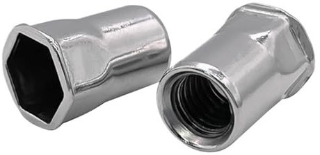 304 kleine Senkkopf-Sechskant-Nietmuttern, Innensechskant-Blindnietmutter, M3, M4, M5, M6, M8, M10, M12(M10*23 Through Hole (10pcs))