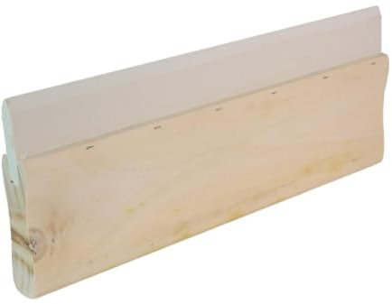 Dualoai Screen Printing Tool with Wooden Handle And Rubber Blade for Ink Application, Multi, 30cm