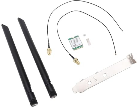 Bewinner Tarjeta de Red Inalámbrica de 1800Mbps WiFi6 RTL8852Be, Dual Band 2.4Ghz y 5GHz BT 5.2, MU-MIMO, Compatible (Soporte de Antenas externas)