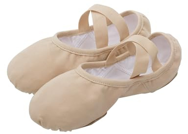 Dayrose Nude Ballet Slippers Women, Nude Ballet Shoes for Women (Size 4)
