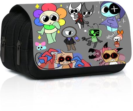 NlsqUK Cartoon Dandys Pencil Case, Double Zippers Dandy Pencil Case | Large Capacity Pencilcase Gifts for School Student and Adults