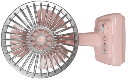 JUYAXIN Ventilador de escritorio de metal vintage con alimentación USB, 3 velocidades, enfriamiento ajustable para oficina en casa, mesa vintage