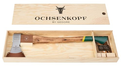 OCHSENKOPF Universal-Forstaxt Limited Edition | nummeriert & begrenzt auf 1.000 Stück | handgefertigt in Deutschland | Hickory-Stiel | in hochwertiger Holzkiste | Sammlerstück