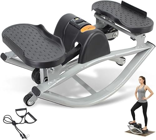 Rock Stepper, Máquina De Ejercicio Fitness De Balanceo Lateral para El Hogar, Stepper Portátil Y Compacto De Lado A Lado, Registra Tiempo, Repeticiones Y Calorías