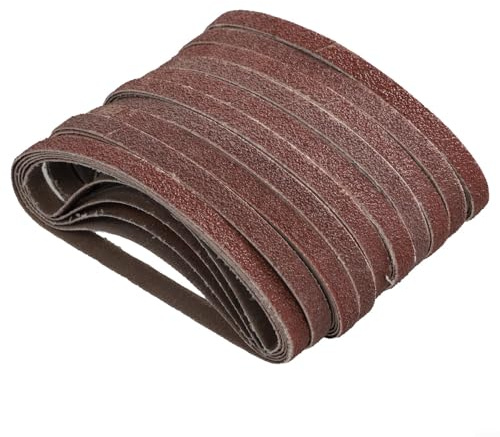 50 stycken 330 mm x 10 mm slipband för bandslip/fingerslipar, slipskivor, 50 slipband (40 mesh)