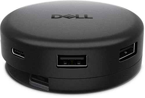 Dell Da326, Kabelgebunden, Usb 3.2 Gen 1 (3.1 Gen 1) TypE-C, 100 W, 2500 Mbit/s, Schwarz, 1,25 Gbit/s