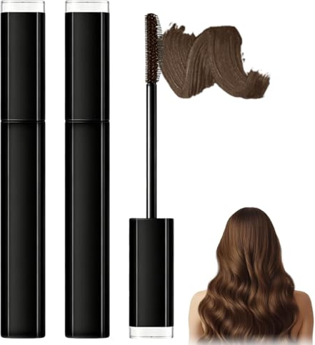 2 Stück Haarmascara Haar Mascara Hair Mascara Haaransatz Kaschieren Grauhaarabdeckung Frauen Haaransatz Stift Haarfärbestift Waschbar Geeignet für Täglichen Gebrauch und Unterwegs-B