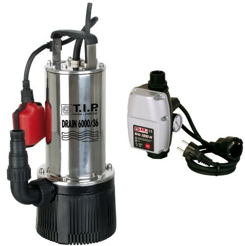 T.I.P. Tauchdruckpumpe Drain 6000/36 + Elektronische Pumpensteuerung BRIO 2000 M