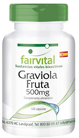 fairvital Graviola Frucht Kapseln 500mg, 120 Kapseln, HOCHDOSIERT, VEGAN