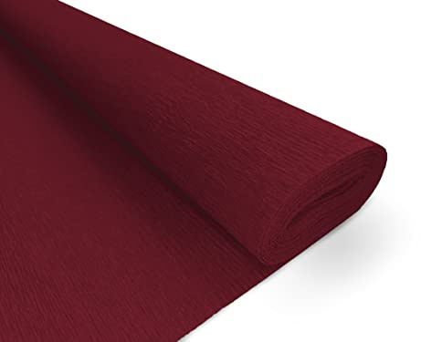 Interdruk Krepppapier Premium 160 g/m2 für Floristen und Kunstprojekte - 108 Dunkelrot