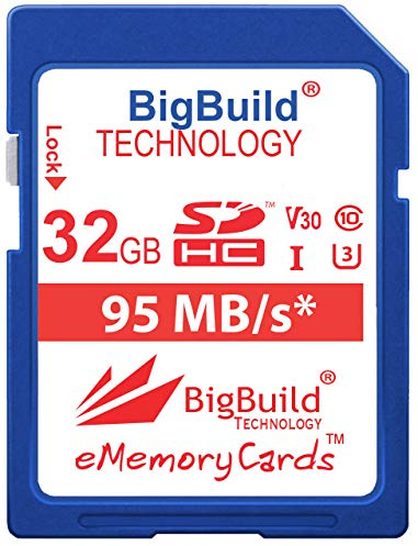 Scheda di memoria da 32 GB UHS-I U3 95 MB/s per Canon Powershot G e SX Series incl. G1/5/9 X, SX420/430/520/530/540/60/610/620/710/720/730/740 e altre fotocamere