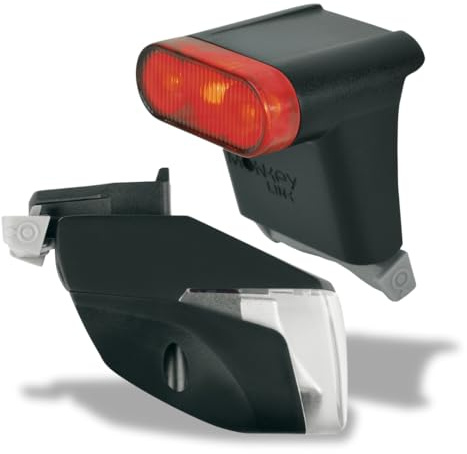 MonkeyLink Light 50 LUX Kit d'éclairage pour vélo, Accessoires de vélo (éclairage Avant et arrière, Fixation magnétique, Maintien Fixe, avec Homologation StVZO) Noir