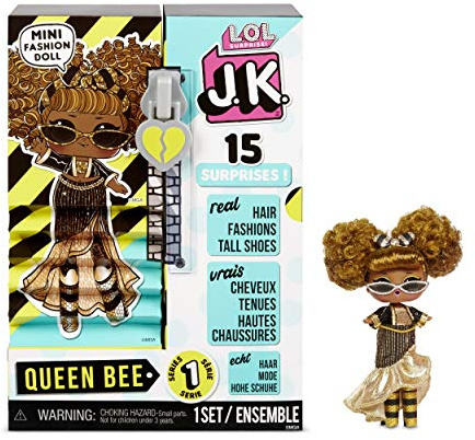 L.O.L. Surprise! LOL Surprise JK Mini Muñeca de Moda - 15 Sorpresas, Ropa y Accesorios - Coleccionable - Queen Bee