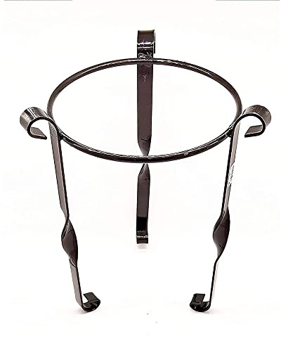 Solagua Soporte Metálico para Plantas y Maceta, Trípode para Maceta en Hierro Negro, Portamaceta Versátil Metálico para Interior y Exterior (D=19cm, Altura 31cm)