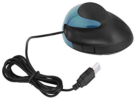 PUSOKEI Vertikale kabelgebundene Maus Optische Maus für PC/Laptop, 3200DPI USB Ergonomic Wrist Rest Gaming Mäuse Maus(Blau)
