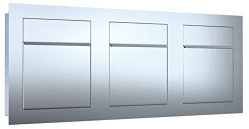 Buzón empotrado Bari for Three de acero inoxidable