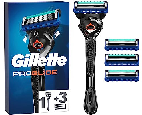 Gillette ProGlide Nassrasierer Herren, Rasierer + 4 Rasierklingen mit 5-fach Klinge, Geschenk für Männer