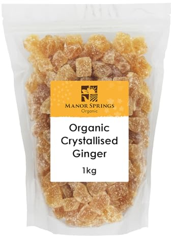 Organic Crystallised Ginger 1kg by Manor Springs Organic