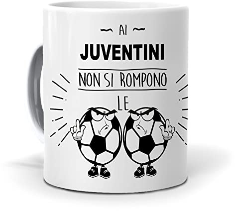 Regalo originale. Idea da regalare. Tazza Ai juventini non si rompono le palle. Ceramica 350 ml.