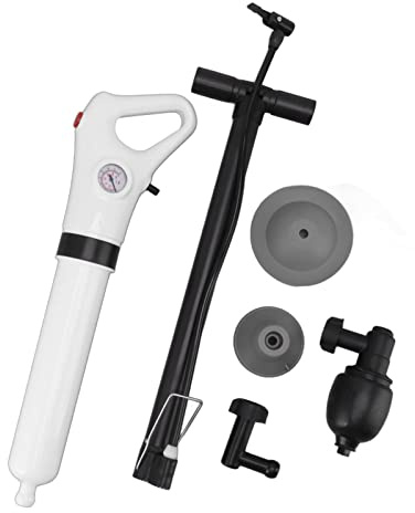 Toilet Plunger, Drain Clog Remover Electric High Pressure Air Drain Blaster, Convenient Pneumatic Drain Dredger Manual Dredging Tool for Shower, Sink, Bathtub, Clogged Pipe