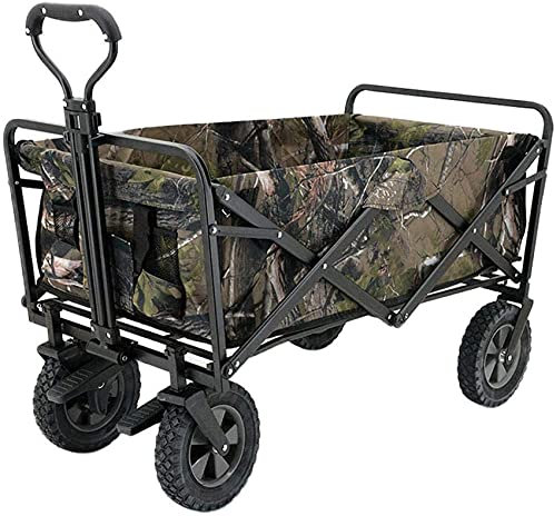 Mehrzweck-Klappwagen für den Außenbereich, zusammenklappbarer Strandwagen, Transportwagen für Gartenwagen im Freien, tragbarer Handwagen, Einkaufswagen für Lebensmittel (B)(A)