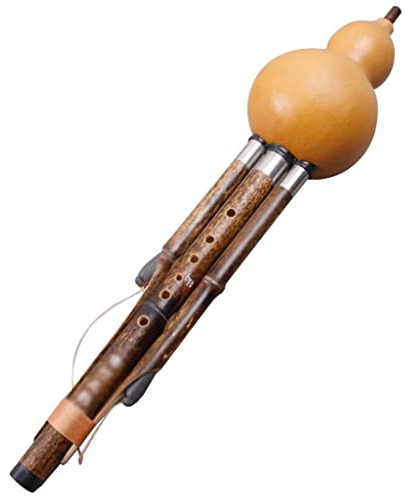 Kürbisseide Mit Sieben Löchern Studioflöteninstrument Spielwettbewerb Kürbisflöte C Nach Unten B-Taste Hulusi (Color : Brown_B-Flat)