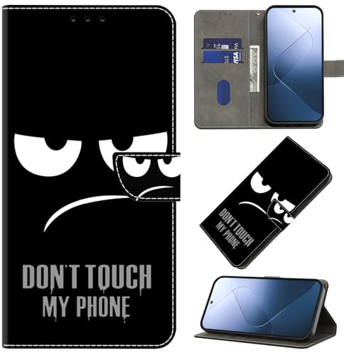 BOLELAW Hülle für Samsung Galaxy A53 5G – Stoßfestes PU Leder Wallet Case mit Magnetverschluss, Standfunktion & Kartenfächern, Don't Touch My Phone