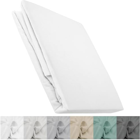 Darymex Biber Bettlaken - 180 x 210 cm - Flanell Betttuch ohne Gummizug - Baumwolle - Warm - Weich - Weiß